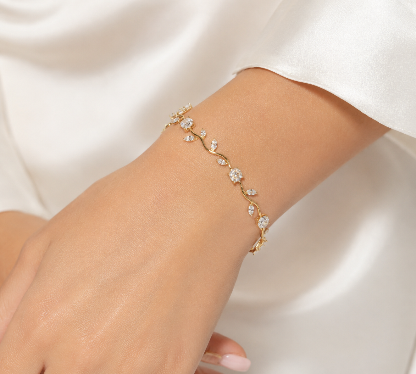 Bracelet tulip dorée